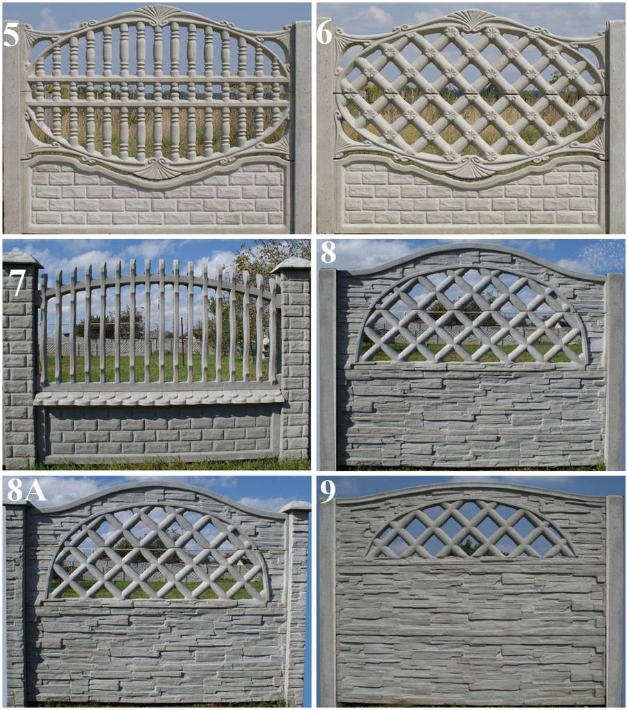 Железобетонный забор (жби): размеры сборных панелей декоративного ограждения