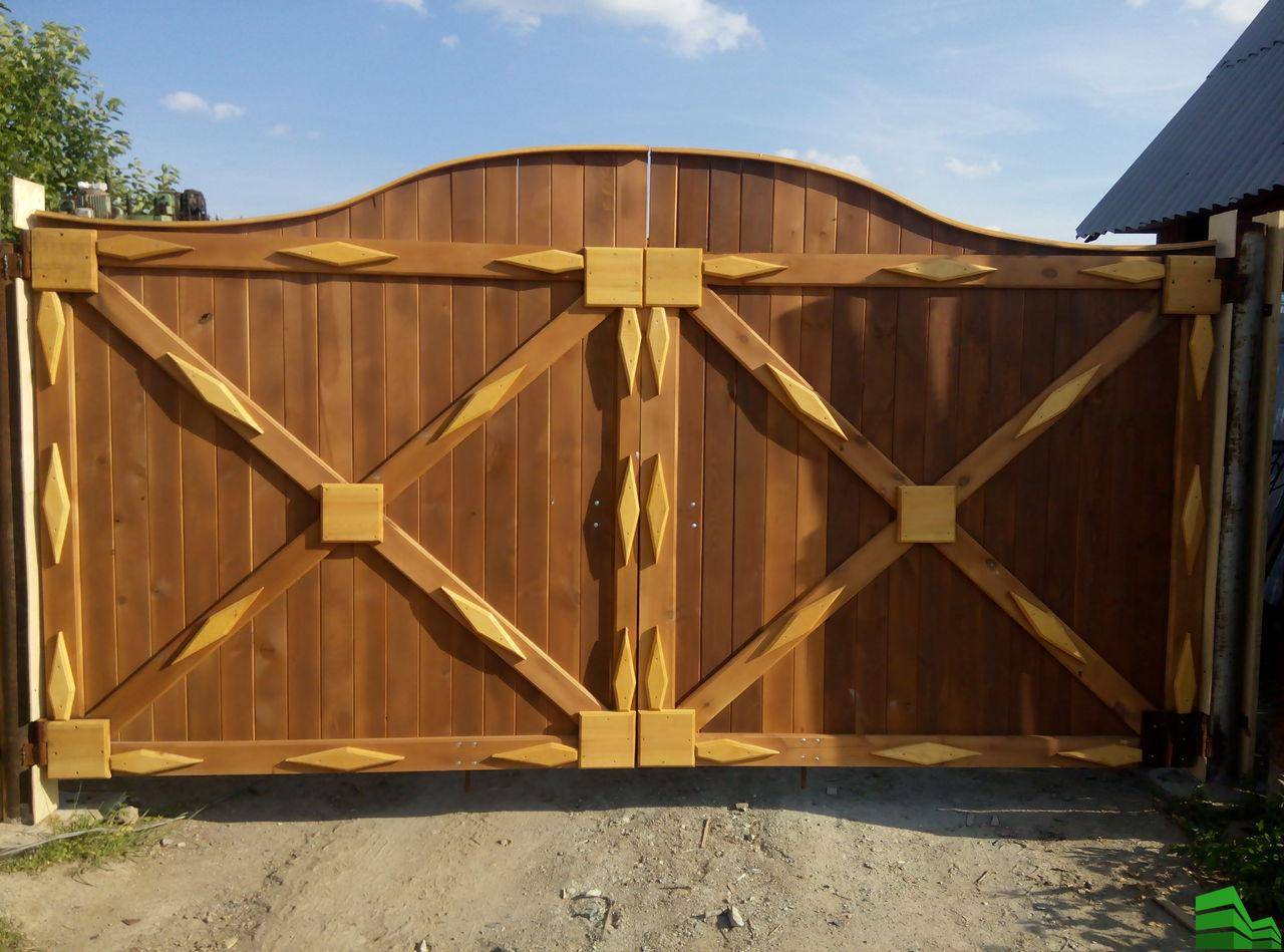 Как сделать деревянные ворота своими руками: виды ворот, порядок строительства