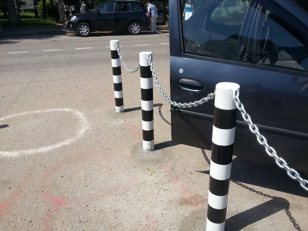 Бетонные полусферы – ограничители для парковки