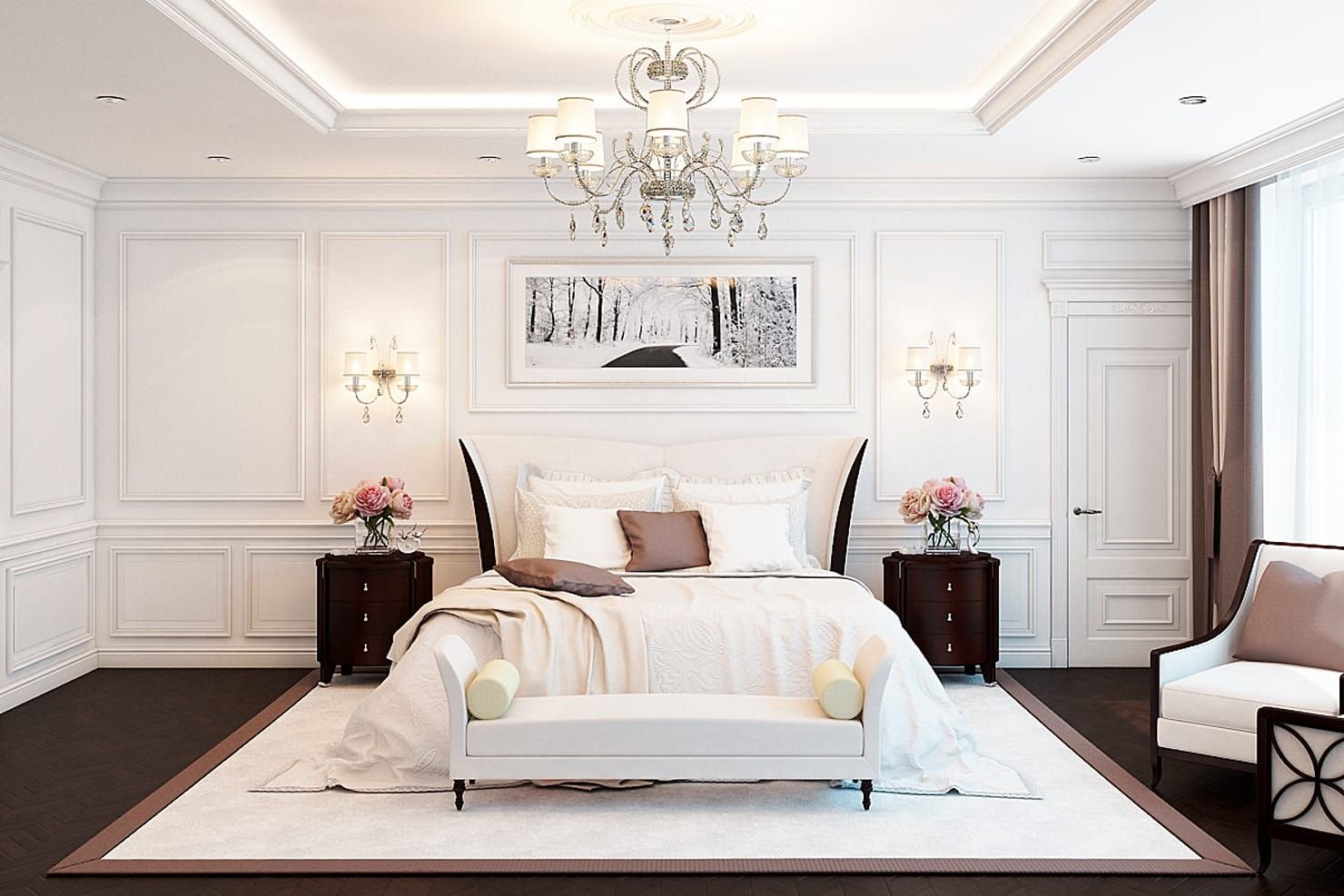 Спальня в классическом стиле: фото с идеями дизайна и оформления интерьера