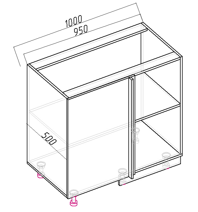 Сборка угловой кухни нижней части