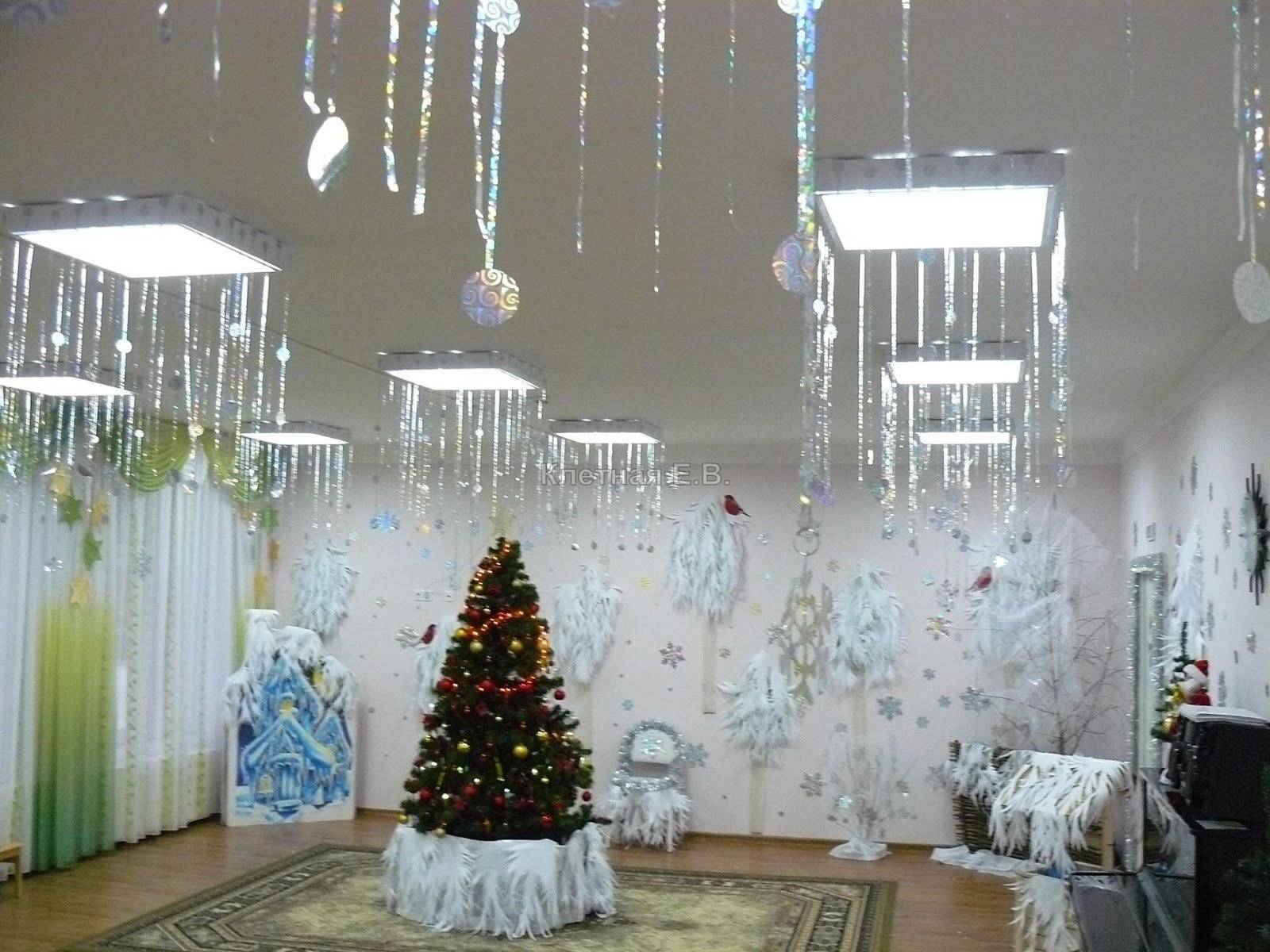 Украшение потолка к новому году