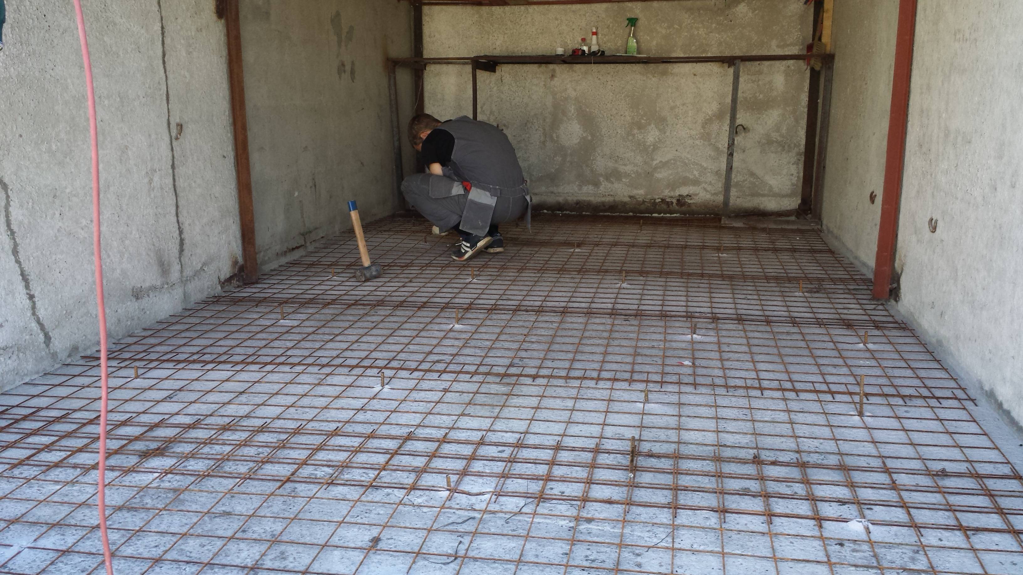 Стяжка пола в гараже: как сделать бетонную стяжку своими руками, толщина, как залить, заливка