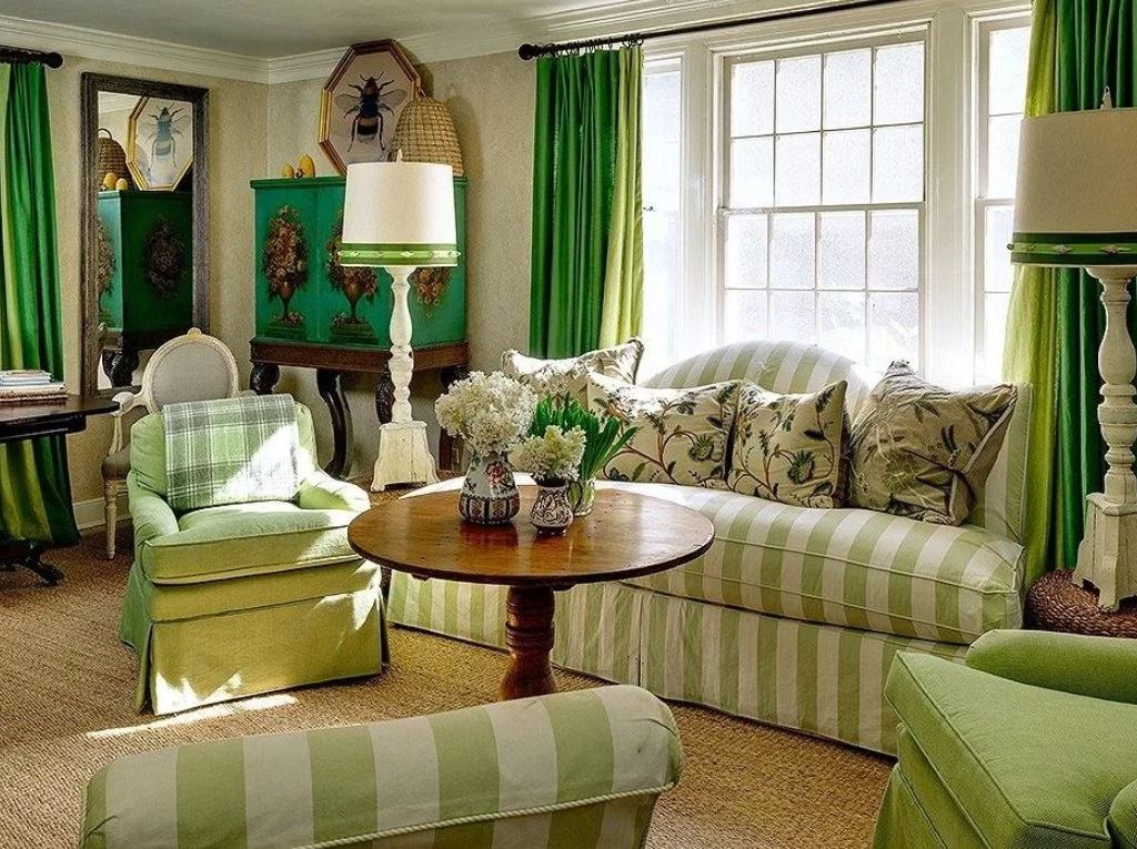 Зеленые шторы в интерьере: 125 фото красивого дизайна и сочетания