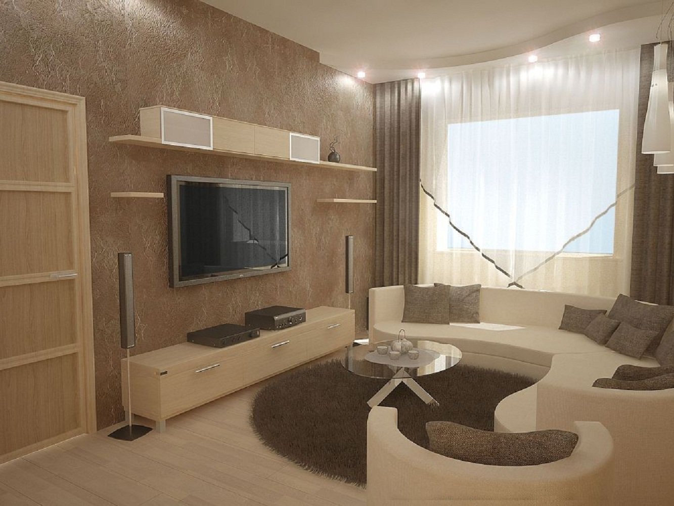 Ремонт гостиной (131 фото): как красиво сделать декор комнаты в обычной квартире, реальные примеры дизайна зала