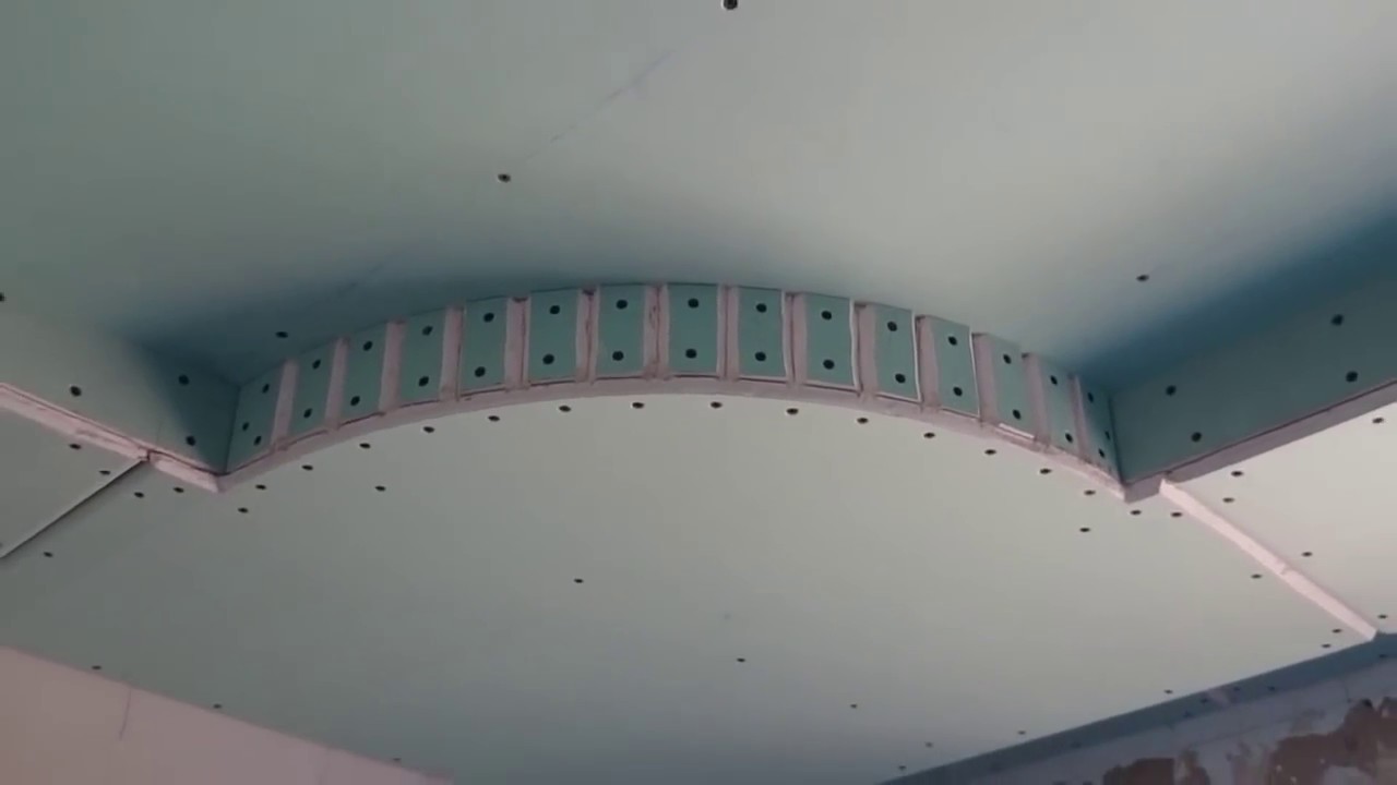 Фигурные потолки из гипсокартона - как сделать каркас своими руками, фото