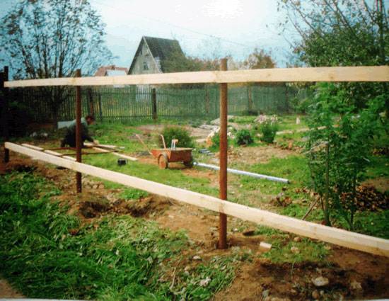 Деревянный забор на металлических столбах своими руками инструкция