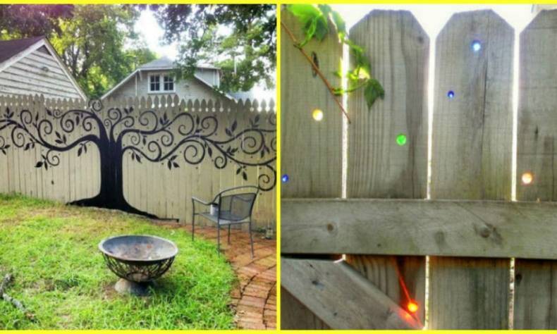 Декор для забора: ТОП-150 фото-идей, как красиво и нестандартно на даче украсить деревянный забор с внешней или внутренней стороны