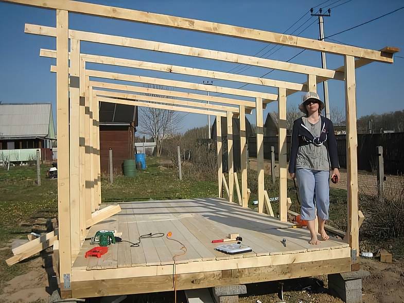 Как построить каркасный гараж из дерева своими руками