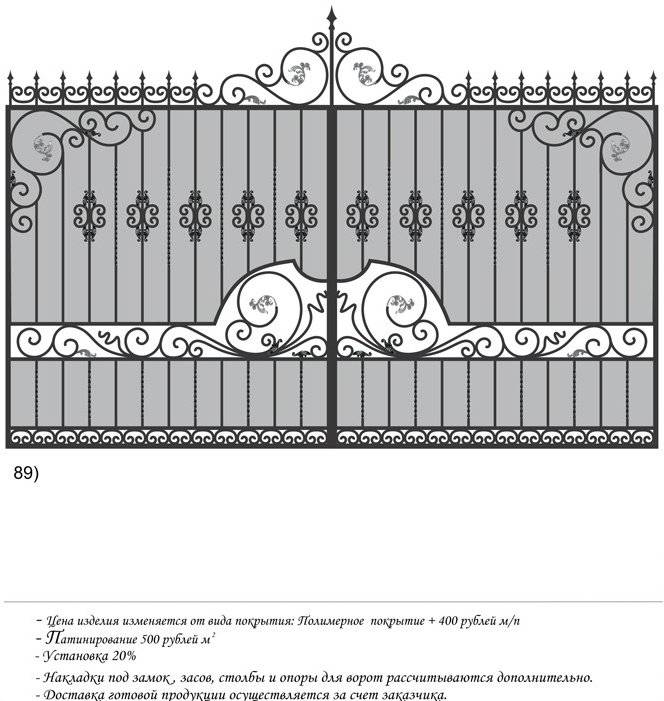 Кованые ворота (50 фото): распашные и откатные