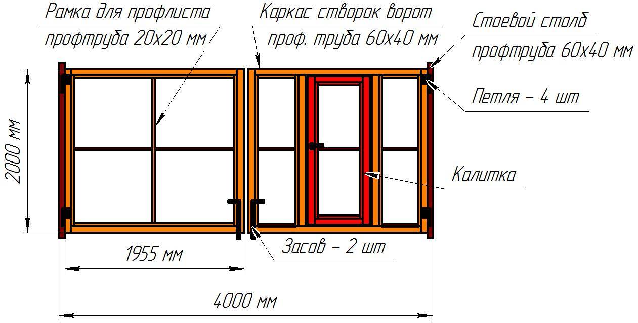Ворота для гаража своими руками: чертежи как сделать подъемные, видео, фото, схемы и эскизы конструкции