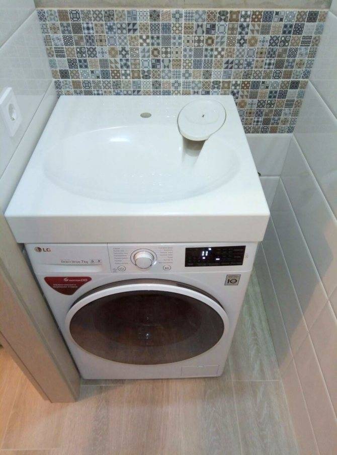 Раковина над стиральной машиной: фото