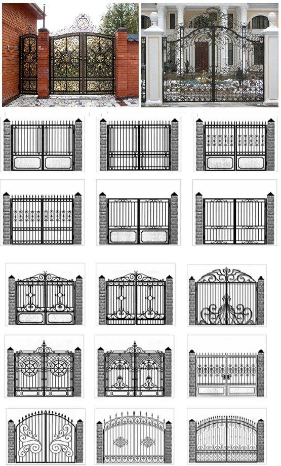Кованые ворота (50 фото): распашные и откатные