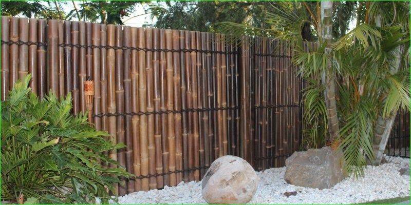 Бамбуковый забор и изгородь: фото, рулоны на дачу