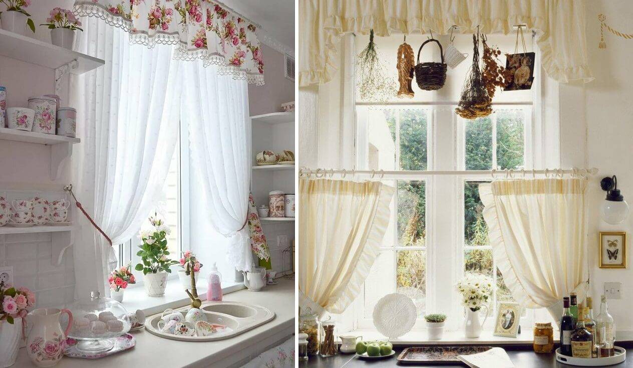 Короткие шторы для кухни – дизайн, цвет, фасон (фото в интерьере)