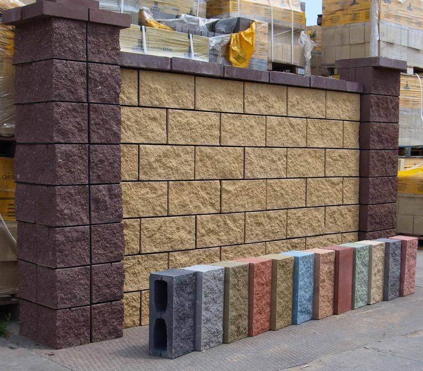 Декоративные бетонные блоки для забора
