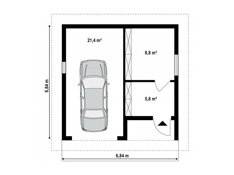 Размеры гаража для легкового автомобиля, джипа, газели и микроавтобуса: оптимальные, стандартные и минимальные, комфортная высота потолка, длина, ширина, строительство на участке, фото-материалы