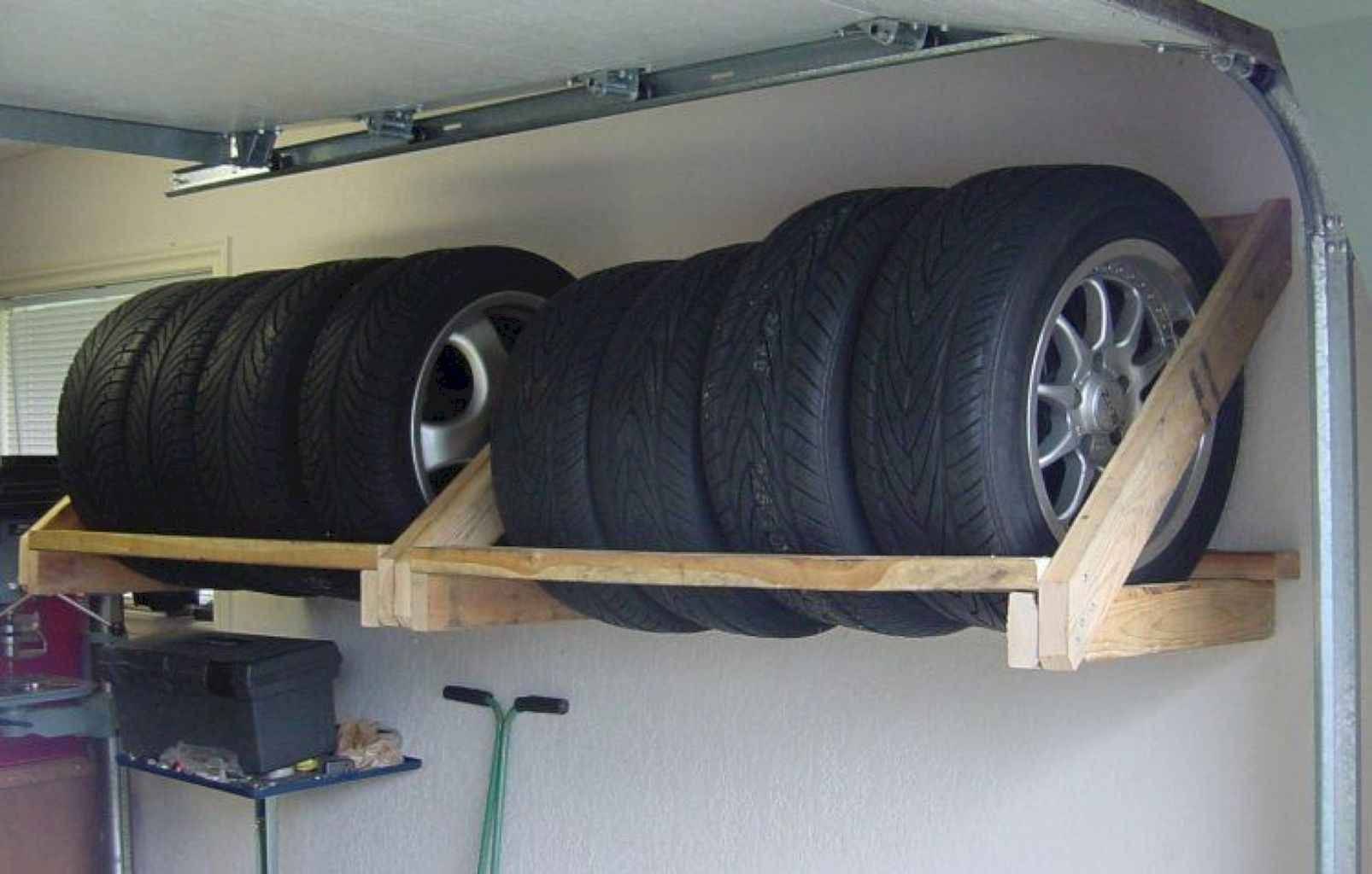 Правильное хранение в гараже шин, колес в сборе: стеллажи и полки, фото приспособления