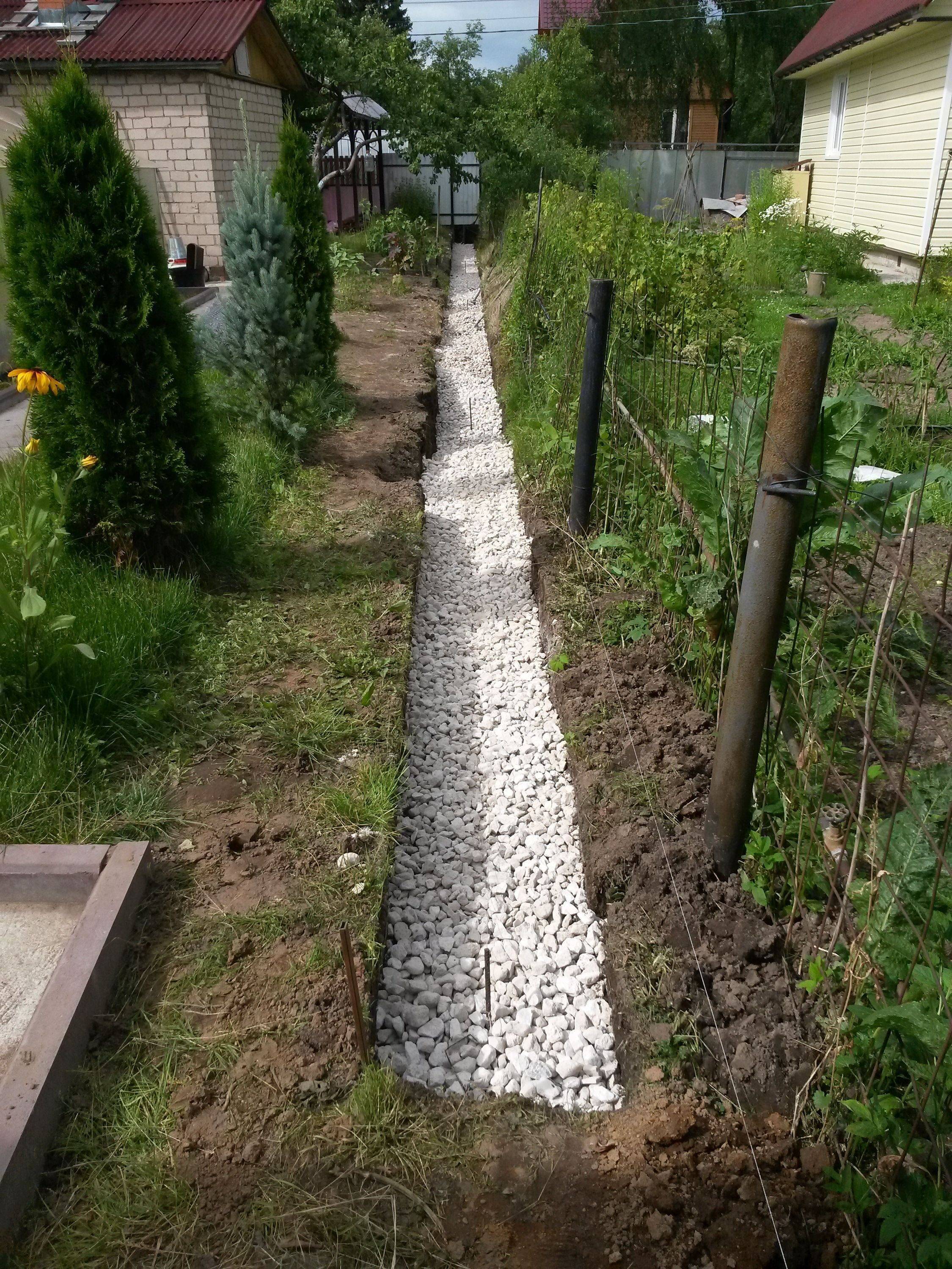Дренаж участка - как самостоятельно защитить сад от застоя воды