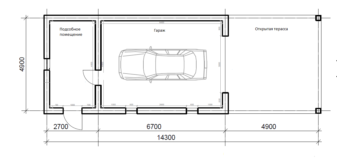 Проекты гаражей из пеноблоков на одну (1), две (2) машины – готовые типовые примеры гаражных помещений