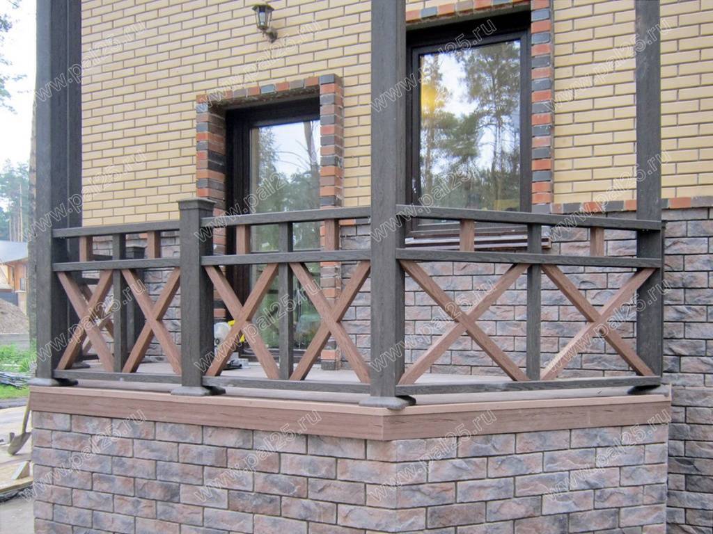 Уличные декоративные ограждения из древесно-полимерного композита (дпк) для террас, балконов, беседок | перила и балясины