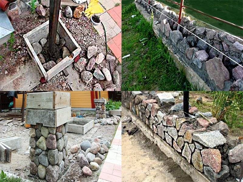 Как сделать каменный забор