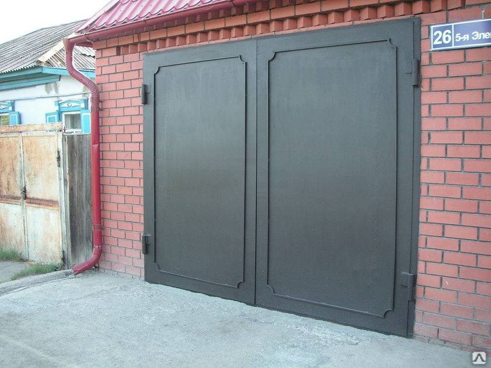 Гаражные распашные ворота своими руками - изготовление гаражных ворот + фото + чертеж