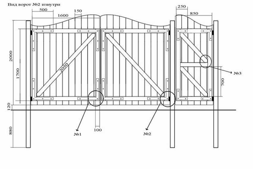 Распашные ворота (135 фото): нюансы изготовления своими руками универсальной конструкции ворот с калиткой из сендвич-панелей